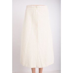 Missoni Womens High Waist A-Line Midi Skirt Ivory US 4 EU 40 NWT